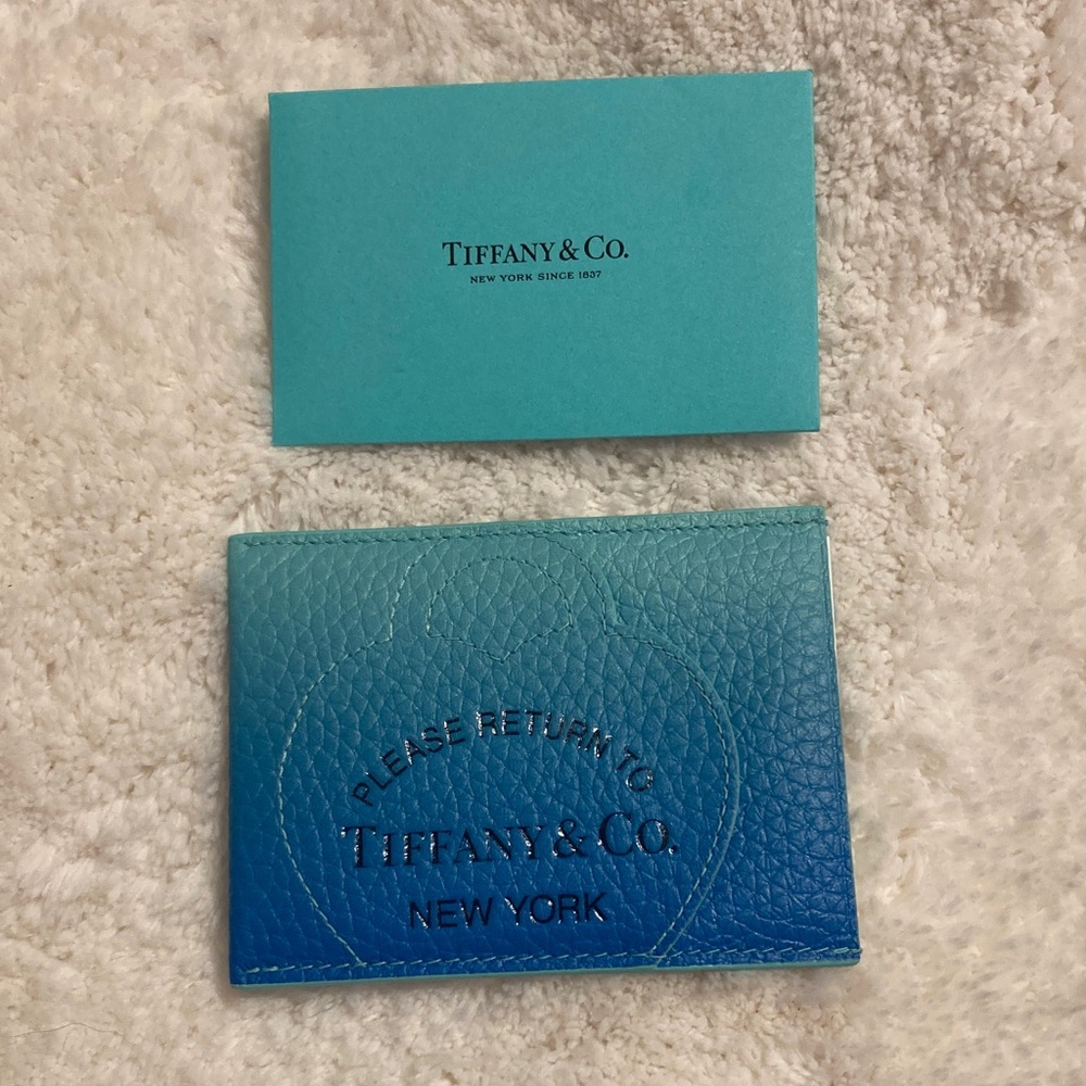 Tiffany & Co. Ombré blue card holder